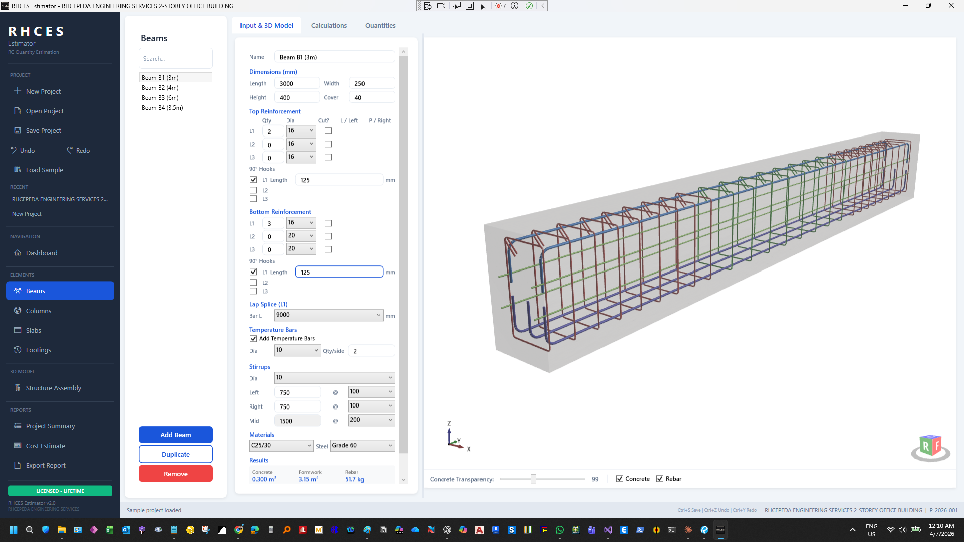 RHCES Estimator - Beams Module