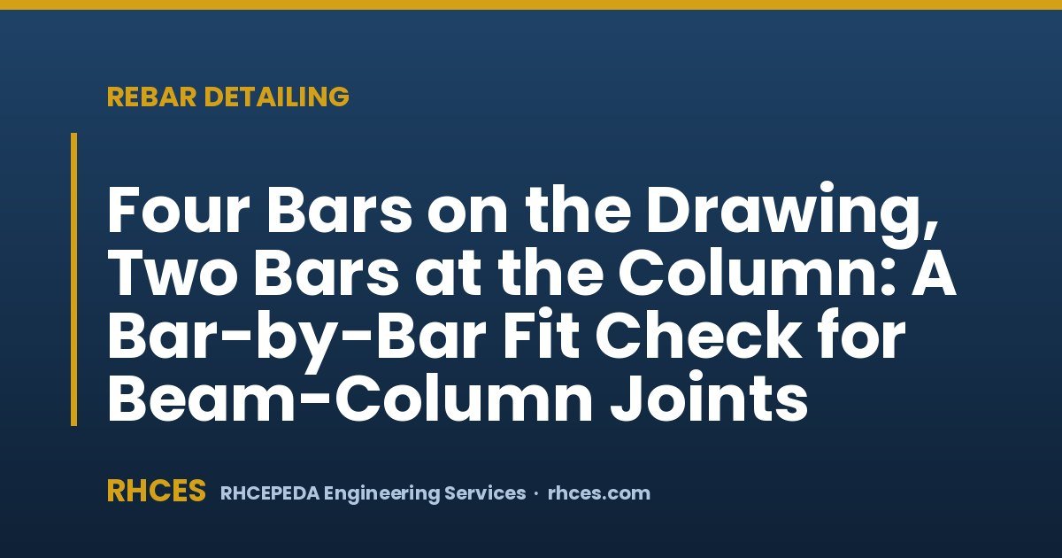 Four Bars on the Drawing, Two Bars at the Column: A Bar-by-Bar Fit Check for Beam-Column Joints