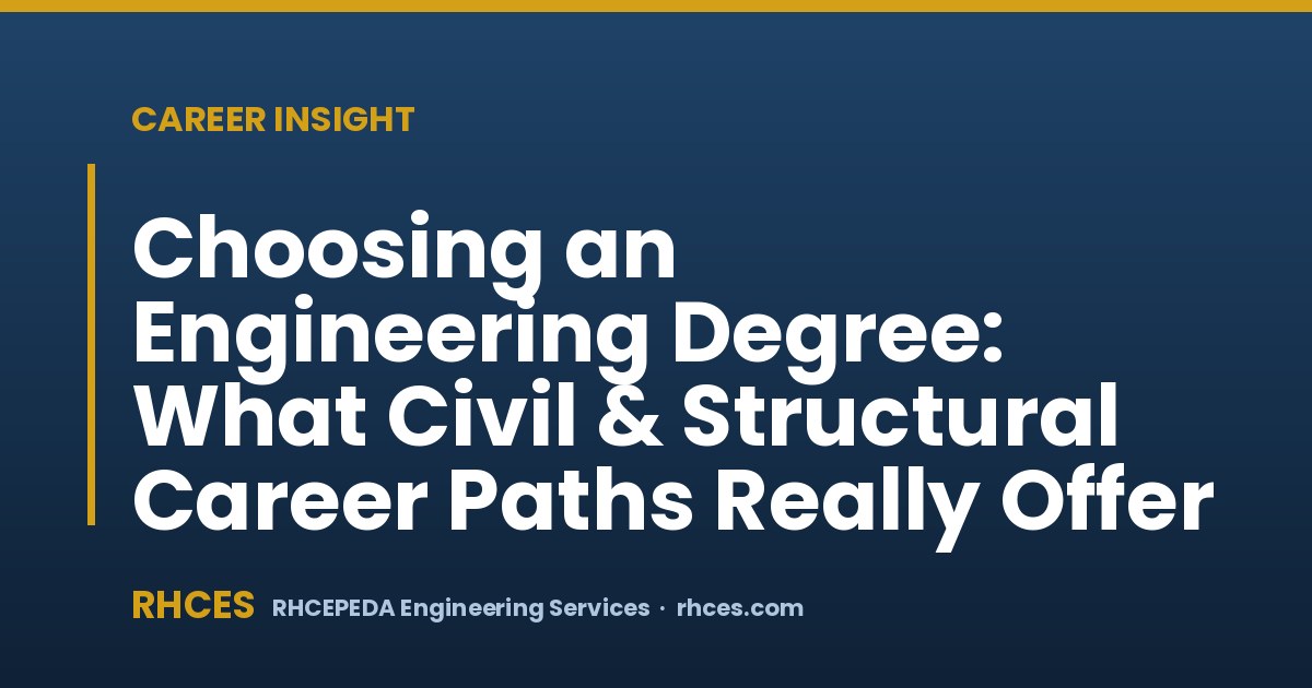 Choosing an Engineering Degree: What Civil & Structural Career Paths Really Offer