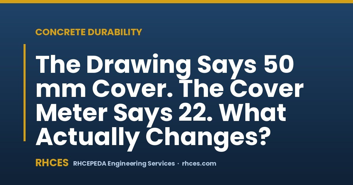 The Drawing Says 50 mm Cover. The Cover Meter Says 22. What Actually Changes?