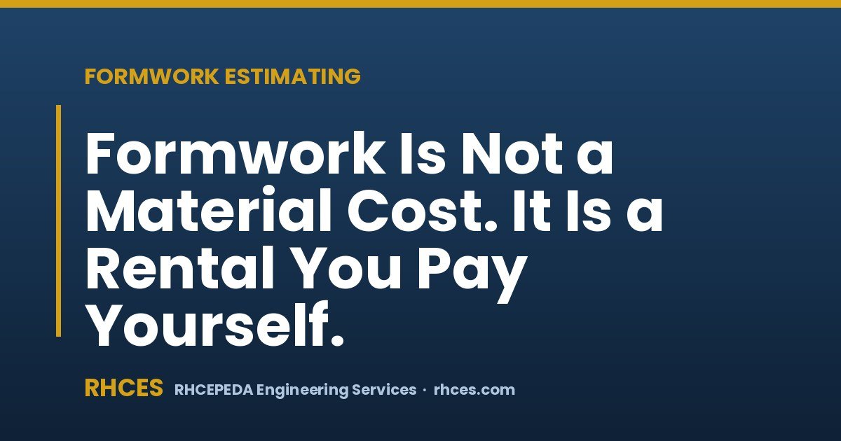 Formwork Is Not a Material Cost. It Is a Rental You Pay Yourself.