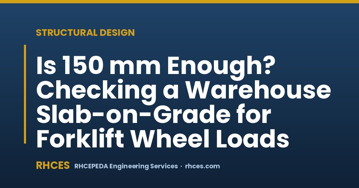 Is 150 mm Enough? Checking a Warehouse Slab-on-Grade for Forklift Wheel Loads