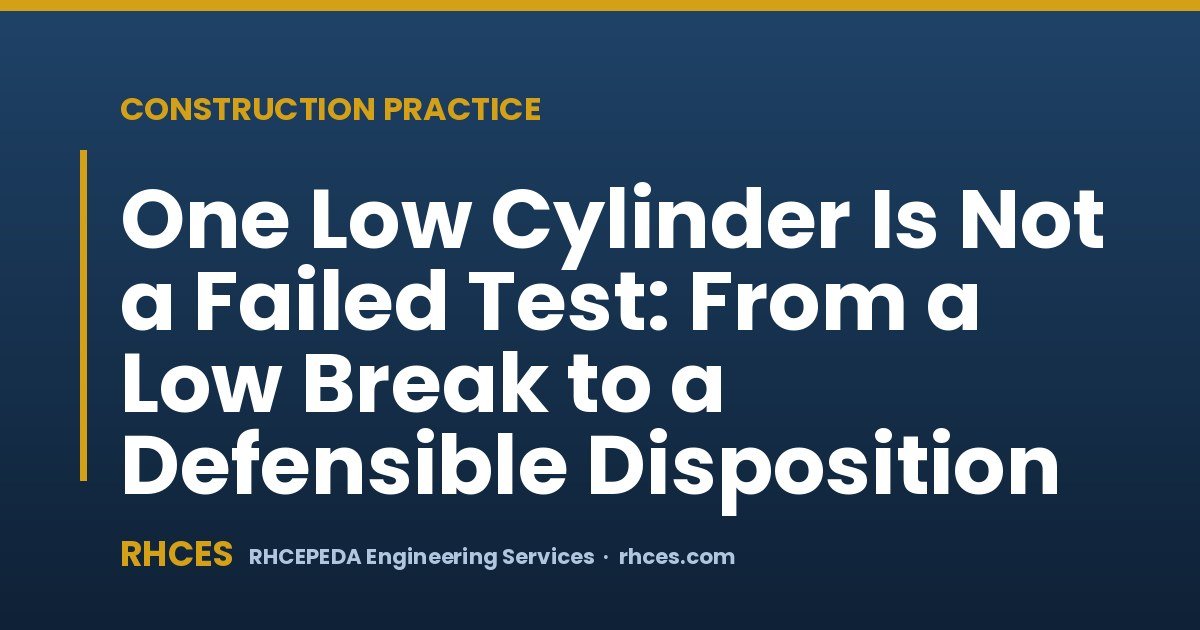 One Low Cylinder Is Not a Failed Test: From a Low Break to a Defensible Disposition