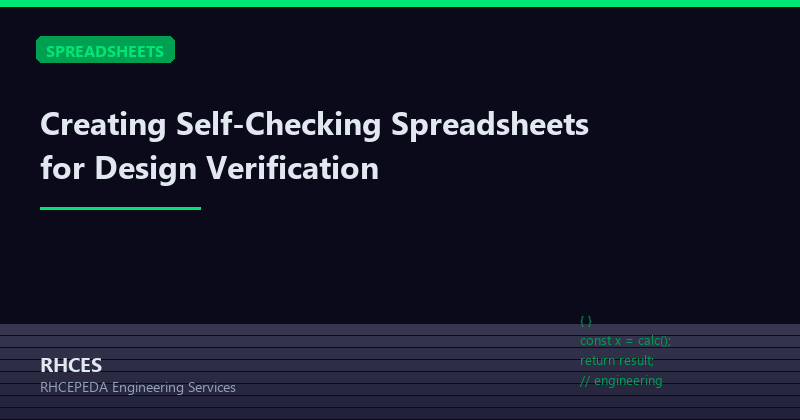 self-checking-spreadsheets-design-verification