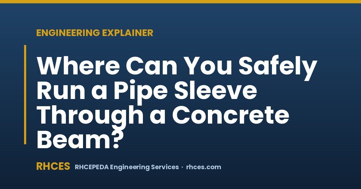 Where Can You Safely Run a Pipe Sleeve Through a Concrete Beam?