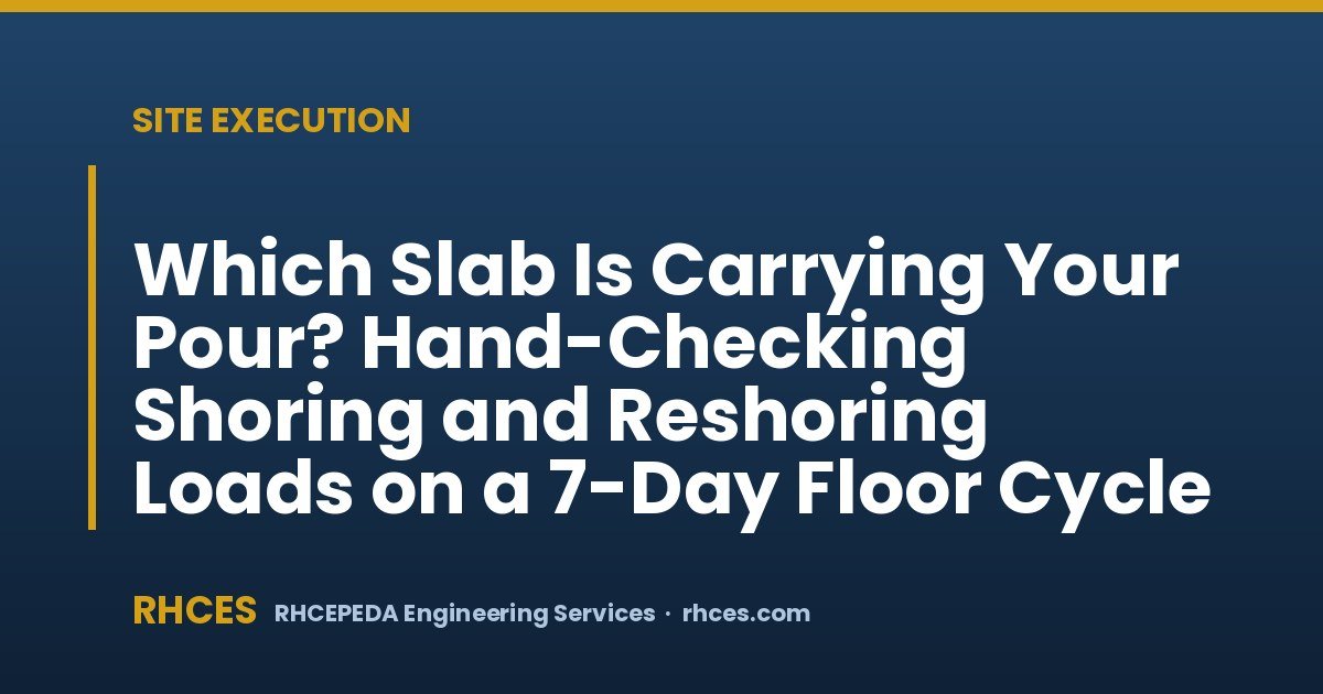 Which Slab Is Carrying Your Pour? Hand-Checking Shoring and Reshoring Loads on a 7-Day Floor Cycle